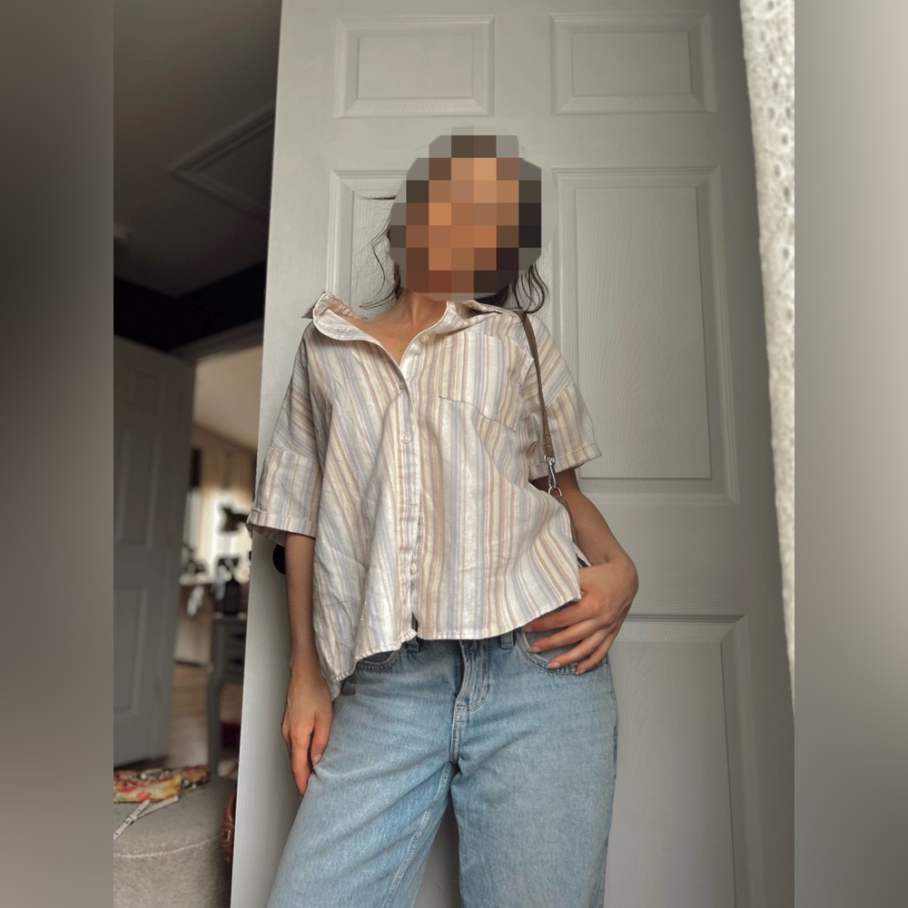 Vintage Lucky Brand Striped Button Up